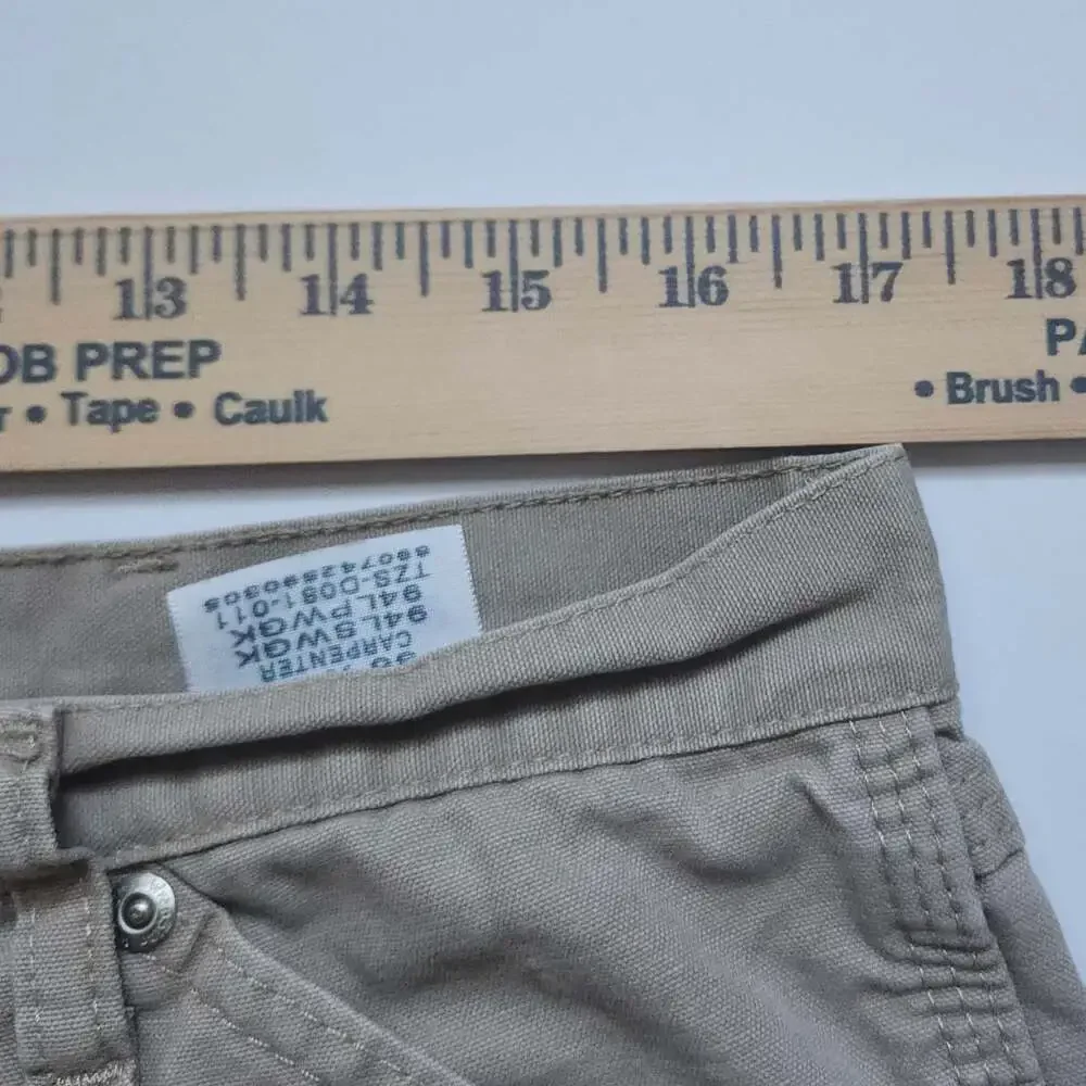 Baggy Wrangler Carpenter Pants Size 36x32 Tan Cotton Workwear